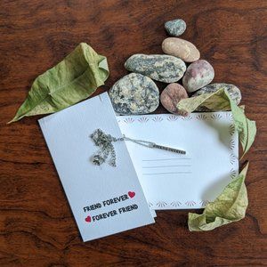 Friend Forever Silver Tone Charm Necklace 16-18"